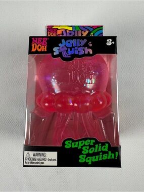 🔥VIRAL & RARE NeeDoh JELLY SQUISH Glitter Jellyfish Squishy Squeeze 🪼- PINK